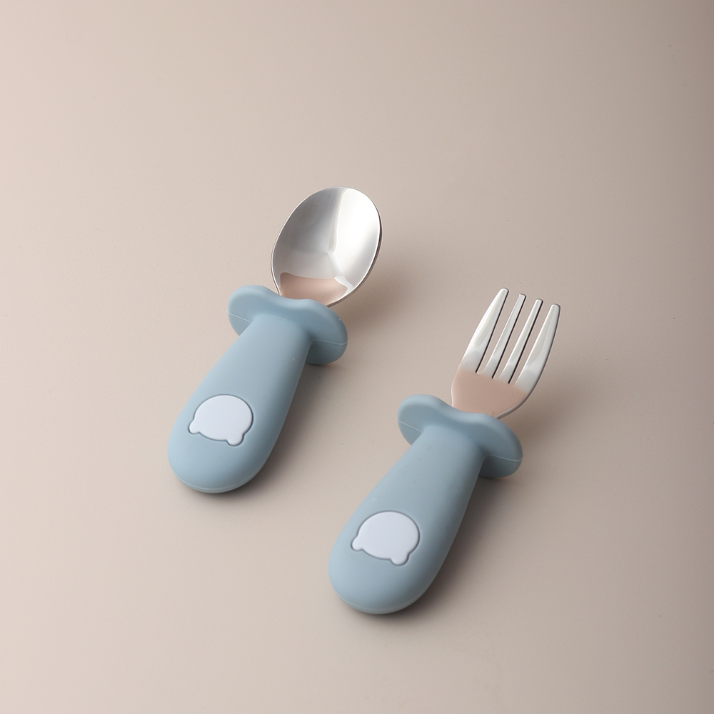 Baby Food Utensil - 아기 팬더 모양 실리콘 스푼 및