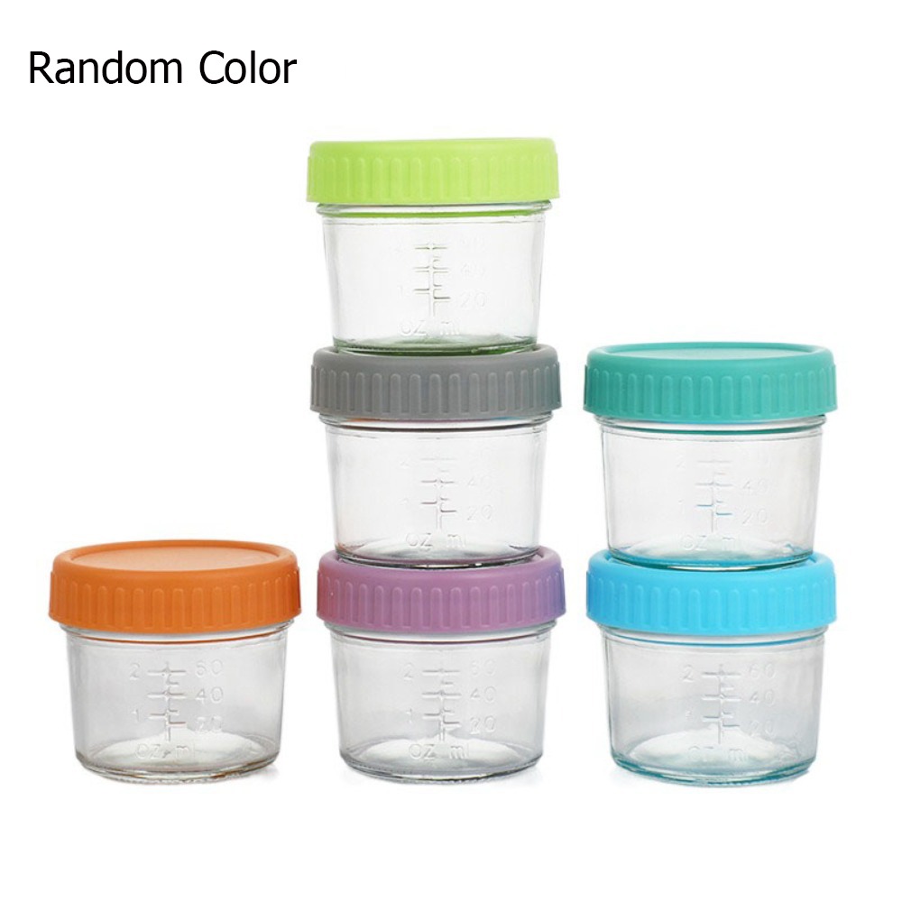 Baby Food Jars Glass - 6개 다용도 유리 이유식 병 재사용