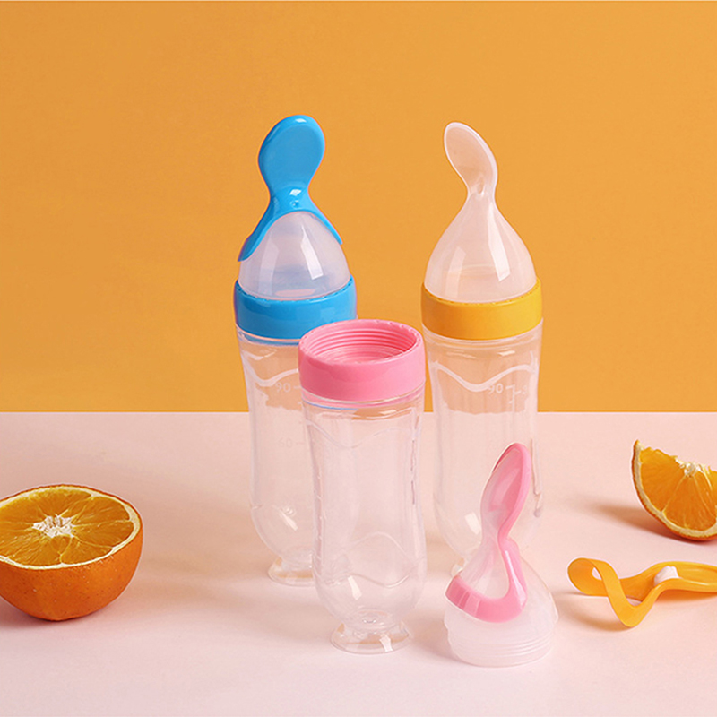Baby Food Utensil - 짜내는 먹이 병 실리콘 신생아 아기