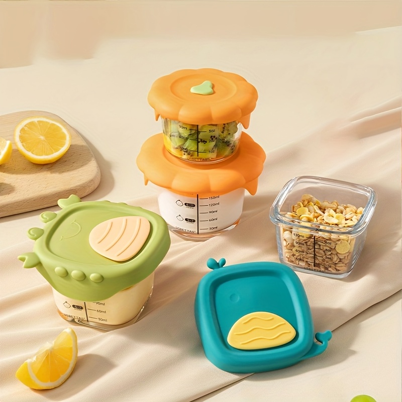 Baby Food Jars Glass - 120/180ml 유리 아기 음식 용기, 눈금
