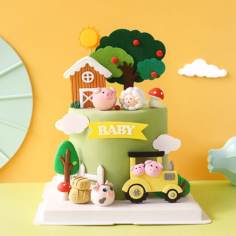 Baby Food Dessert - 생일 축하 케이크 토퍼 농장 Zoon