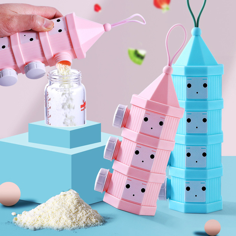 Baby Food Dispenser - 3/4 레이어 유아용 식품 용기, 휴대용