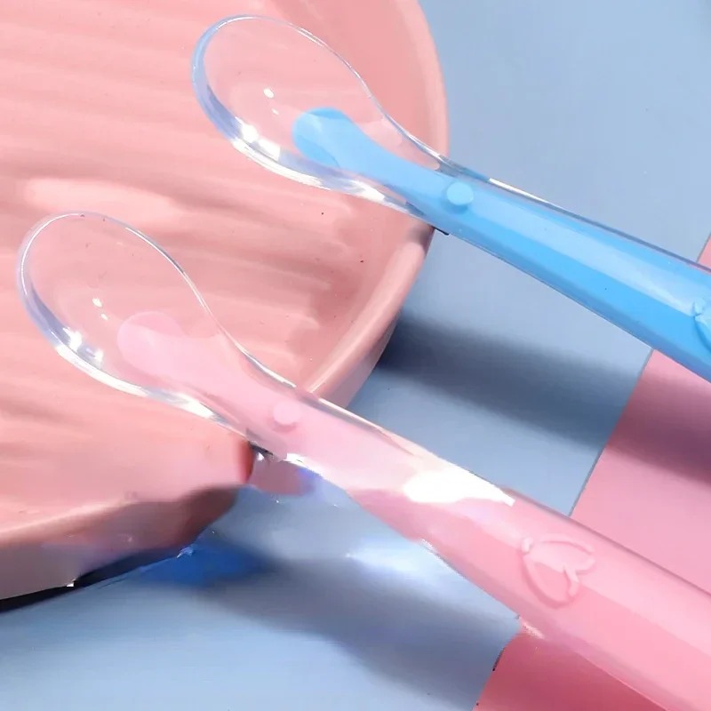 Baby Food Utensil - 실리콘 스푼 베이비 스타즈 식기 학습용