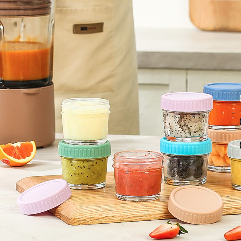 6개입 메이슨 유리병 유아식 병 뚜껑 포함 재사용 가능 - Baby Food Jars Glass 리뷰 및 가격