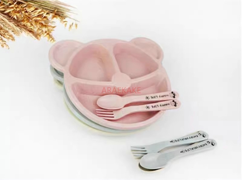 어린이 식사 접시 세트 식사 용품 식품 등급 밀짚 분할 - Baby Food Usa 리뷰 및 가격