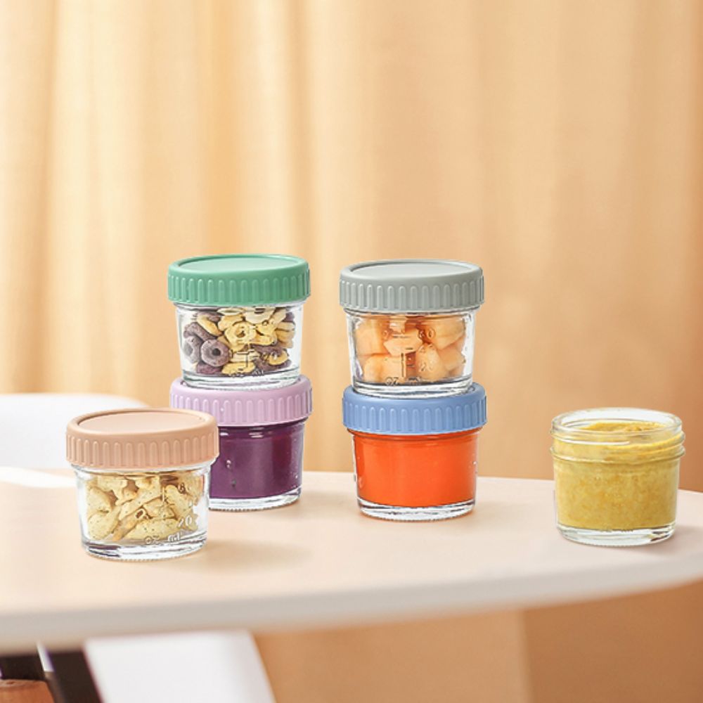 6개 유리 아기 음식 용기 뚜껑 포함 재사용 가능 소스 - Baby Food Jars Glass 리뷰 및 가격