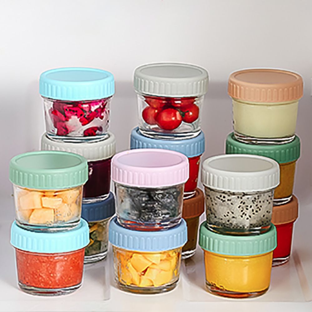 6개들이 유리 이유식 용기, 눈금 표시가 있는 재사용  - Baby Food Jars Glass 리뷰 및 가격