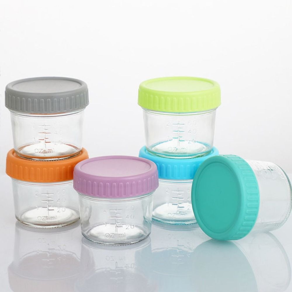 6개들이 유리 이유식 용기, 눈금 표시가 있는 재사용  - Baby Food Jars Glass 리뷰 및 가격