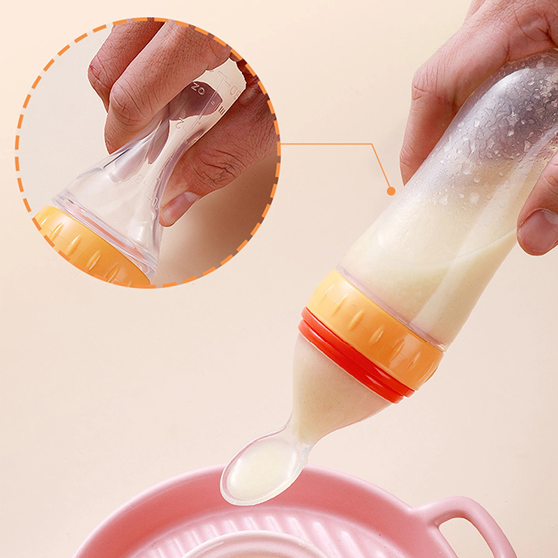 짜내는 먹이 병 실리콘 신생아 아기 훈련 쌀 시리얼 음 - Baby Food Utensil 리뷰 및 가격
