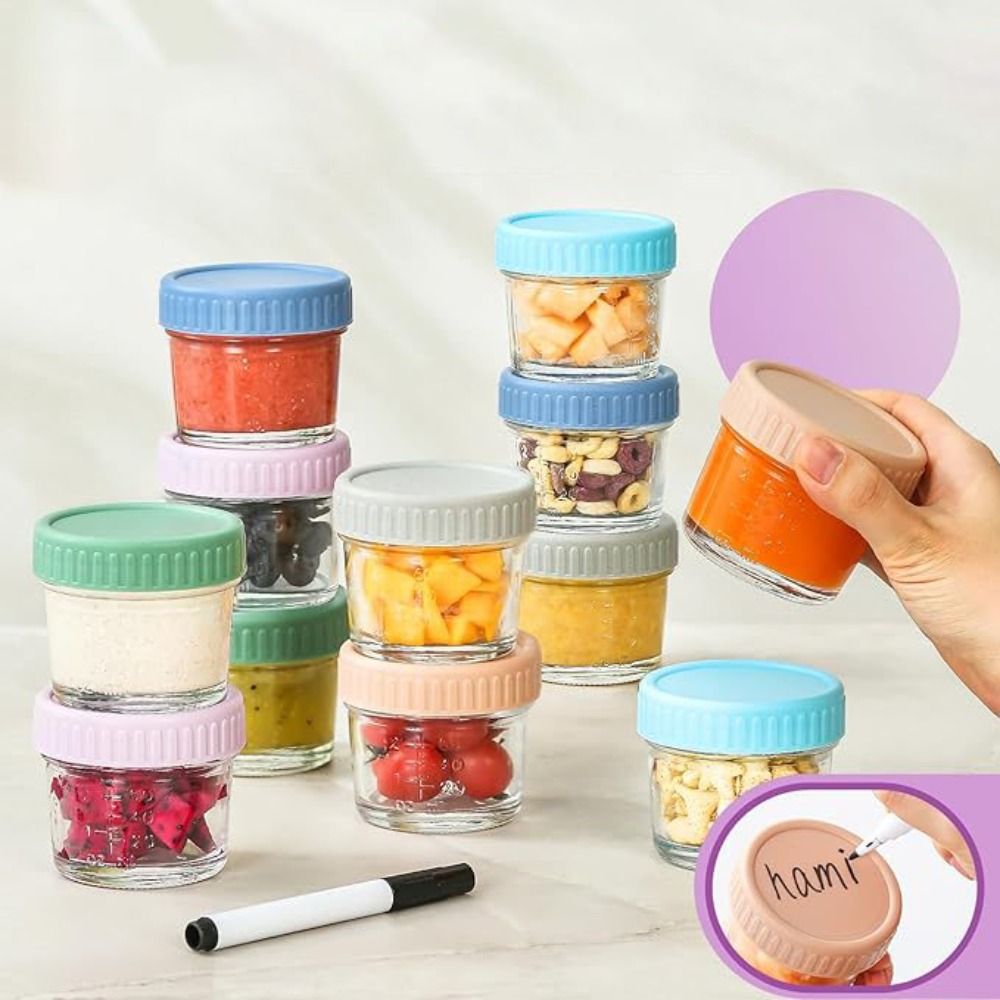 6개입 메이슨 유리병 아기 음식 용기 눈금 표시 재사용 - Baby Food Jars Glass 리뷰 및 가격