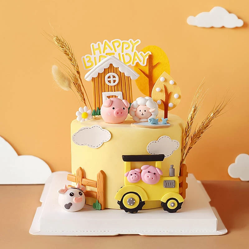 생일 축하 케이크 토퍼 농장 Zoon 폴리머 클레이 트 - Baby Food Dessert 리뷰 및 가격