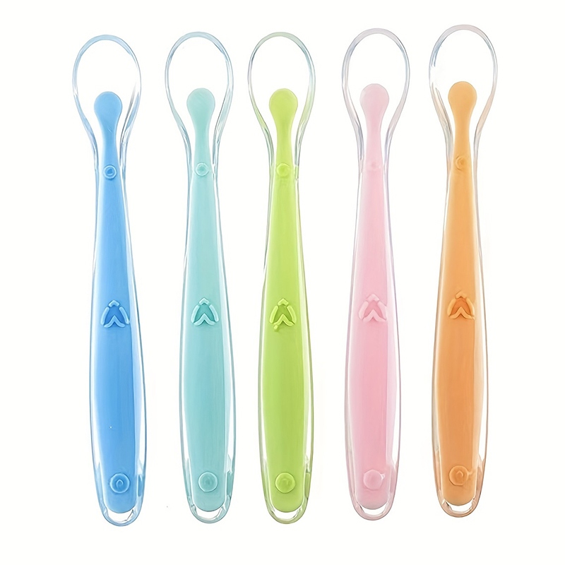 1/2pcs 소프트 팁 베이비 실리콘 스푼 안전한 아기 - Baby Food Utensil 리뷰 및 가격