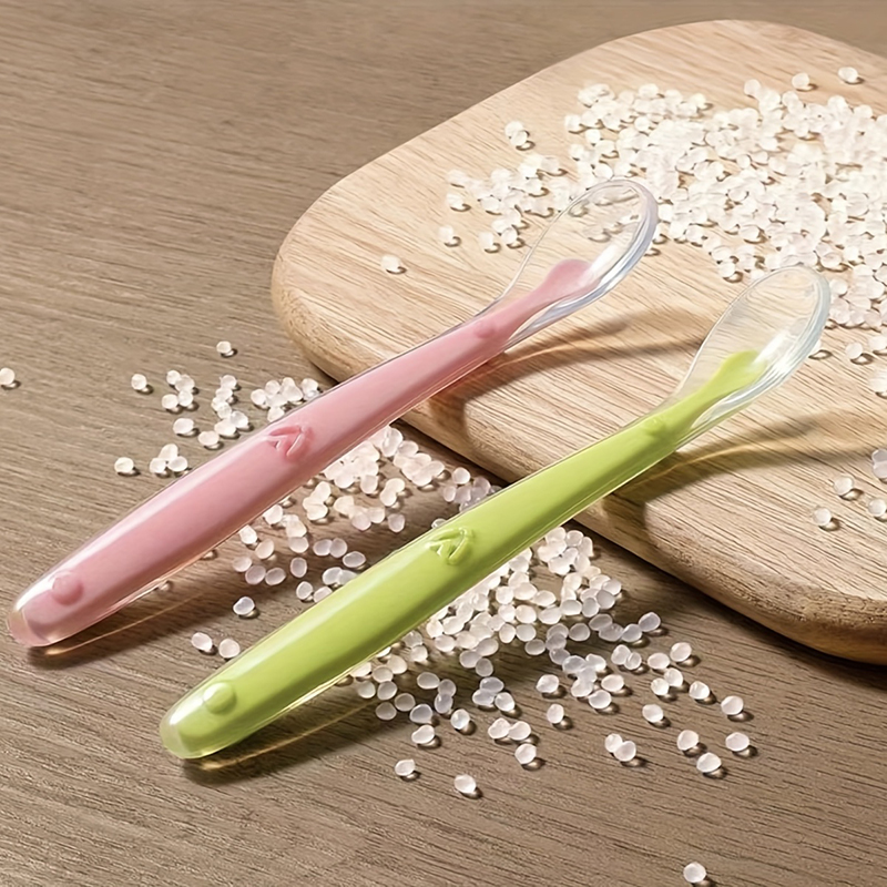 1/2pcs 소프트 팁 베이비 실리콘 스푼 안전한 아기 - Baby Food Utensil 리뷰 및 가격