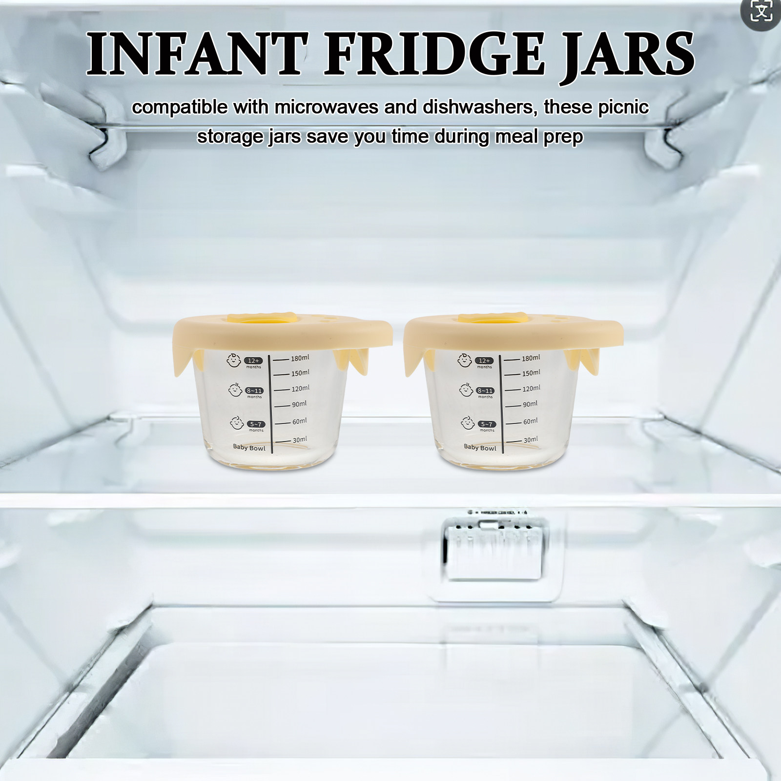 2Pcs 아기 음식 저장 그릇 유리 누출 방지 용기 2 - Baby Food Jars Glass 리뷰 및 가격