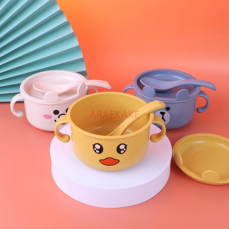 어린이 선물 밀짚 만화 캐릭터 어린이 그릇 (뚜껑 포함 - Baby Food Usa 리뷰 및 가격