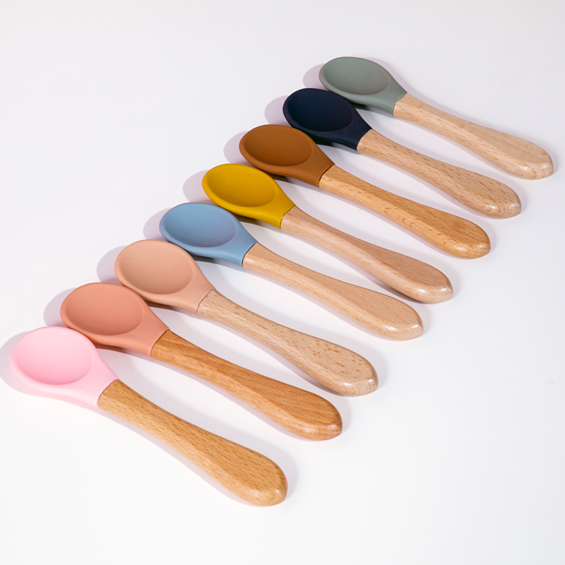 아기 용품을위한 나무 손잡이 실리콘 숟가락 먹이 Soi - Baby Food Utensil 리뷰 및 가격