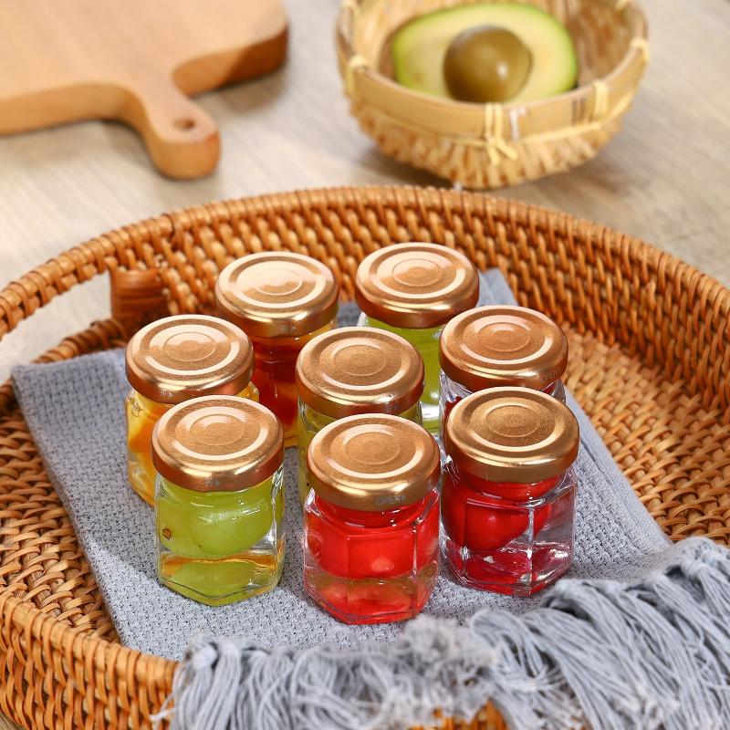 대량 미니 육각형 병 뚜껑 포함, 향신료, 꿀, 잼,  - Baby Food Jars Glass 리뷰 및 가격